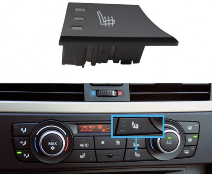 Buton Capac Consola Clima Ventilatie Aer BMW E90 E91 E92 E93 E82 E84 F25, Incalzire scaun Dreapta [2]