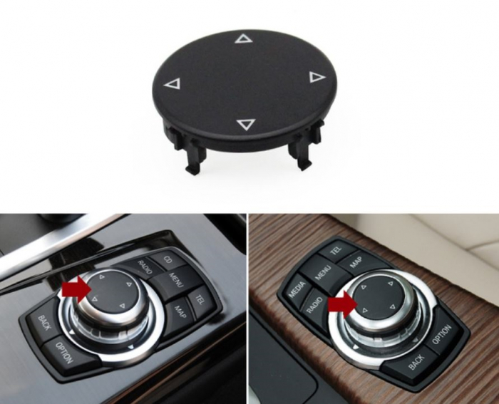 Buton Capac Consola Multimedia iDrive 7 butoane Dedicat BMW Seria F, Negru [3]