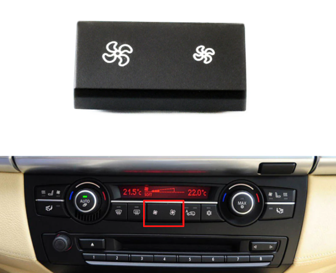 Buton Capac Consola Clima AC Dedicat BMW X5 E70 X6 E71, Volum Ventilatie  [3]