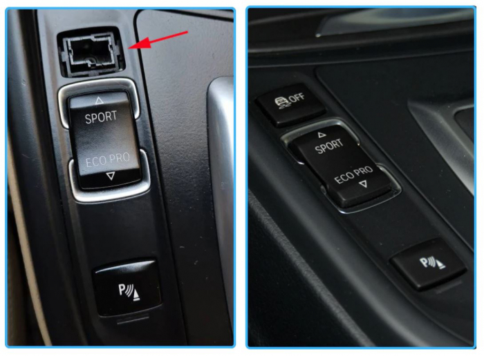 Buton Capac Dedicat BMW  F20 F21 F22 F23 F30 F31 F34 F35 F32 F36, ESP OFF, Negru [2]