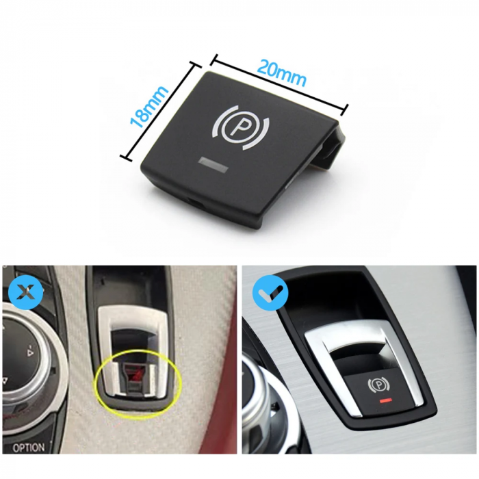 Buton Capac Frana de Mana Parcare Dedicat BMW Z4 E89, Negru [3]