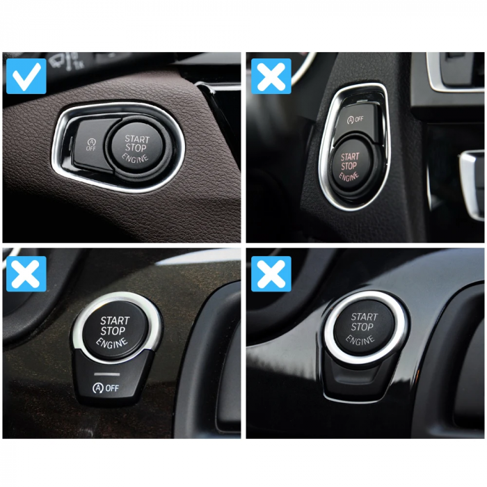 Buton Capac OFF Start Stop Dedicat BMW X1 X2 F48 F89 F39 F45 F46, Negru [5]