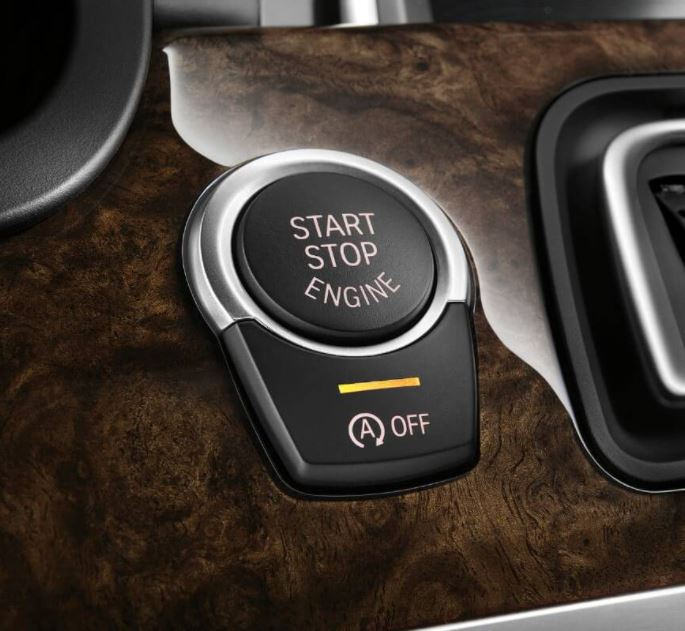 Buton Capac OFF Start Stop Dedicat BMW Seria 5 6 7 GT F01 F02 F07 F10 F11 F12 F13, Negru [2]