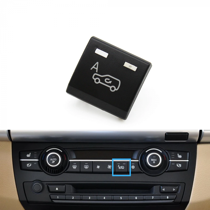 Buton Capac Consola Clima AC Dedicat BMW X5 X6 E70 E71, Recirculare Aer [2]