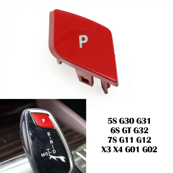 Buton Capac Selector Parcare Parking Dedicat BMW Seria G, Rosu [3]