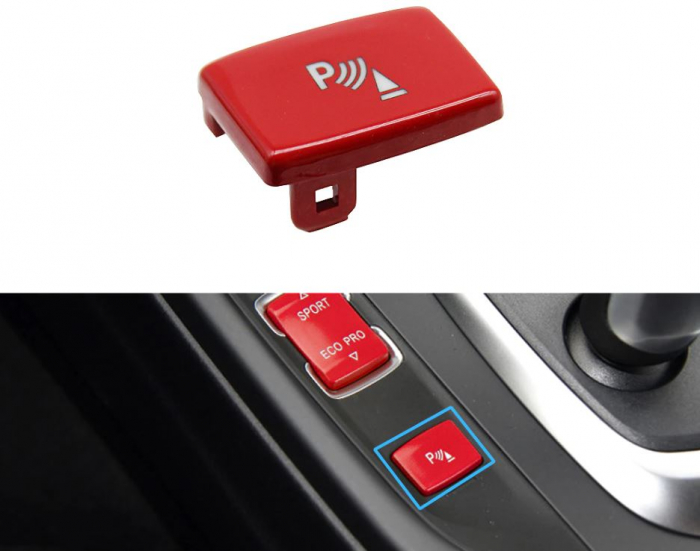 Buton Capac Dedicat BMW F20 F21 F22 F23 F30 F31 F34 F35 F32 F36, Senzori Parcare, Rosu [2]