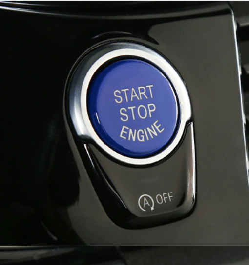 Buton Capac Start Stop Dedicat BMW F07 F10 F11 F15 F16 F30 F31 F32 F34 F36, Albastru [3]
