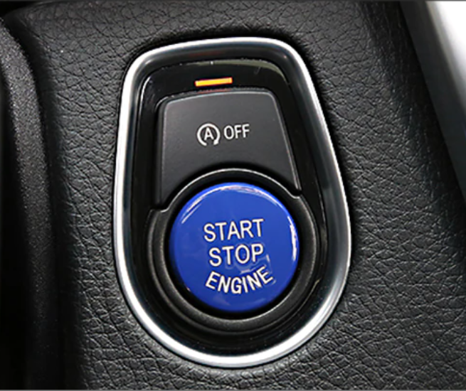 Buton Capac Start Stop Dedicat BMW F07 F10 F11 F15 F16 F30 F31 F32 F34 F36, Albastru [2]