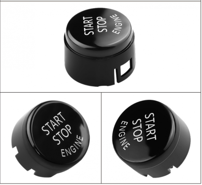 Buton Capac Start Stop Dedicat BMW F01 F02 F06 F07 F10 F11 F13, Negru [3]