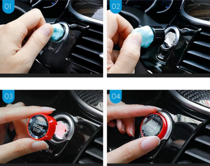 Buton Capac Start Stop Cristal BMW F20 F21 F30 F31 F32 F34 F36 F15 F16, Rosu, B1006 [5]