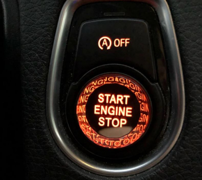 Buton Capac Start Stop Cristal BMW F20 F21 F30 F31 F32 F34 F36 F15 F16, Argintiu [7]