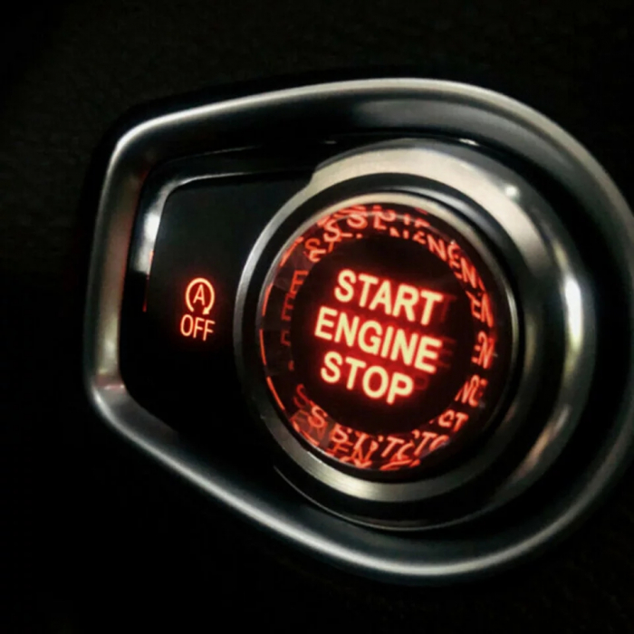 Buton Capac Start Stop Cristal BMW F20 F21 F30 F31 F32 F34 F36 F15 F16, Argintiu [9]