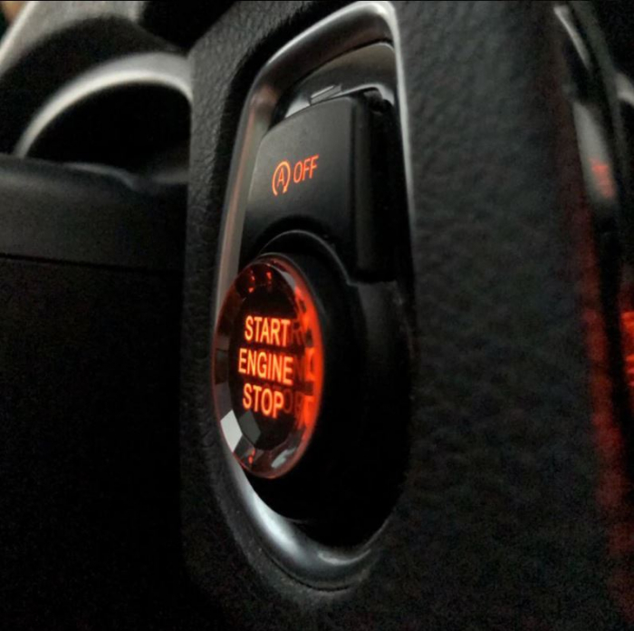 Buton Capac Start Stop Cristal BMW F20 F21 F30 F31 F32 F34 F36 F15 F16, Argintiu [8]