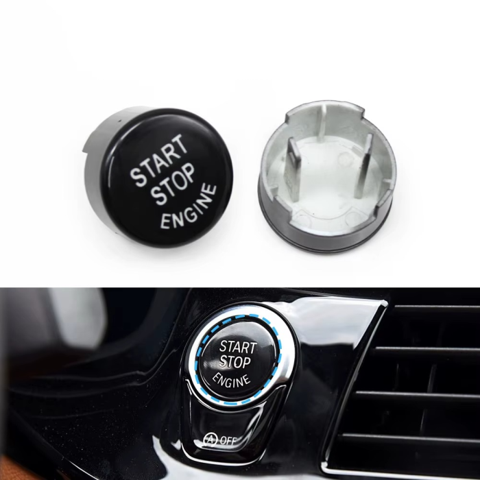 Buton Capac Start Stop Dedicat BMW Seria F si G, Negru Lucios [2]