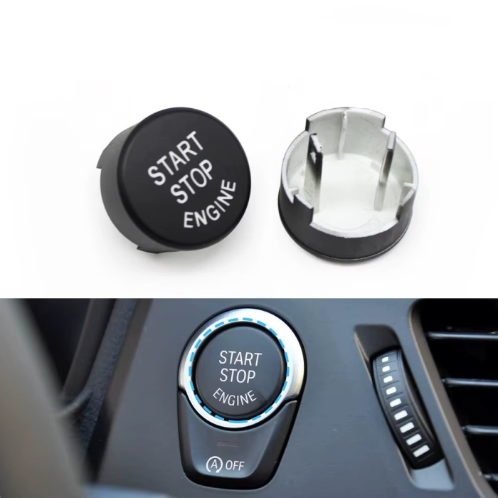 Buton Capac Start Stop Dedicat BMW Seria F si G, Negru Mat [3]