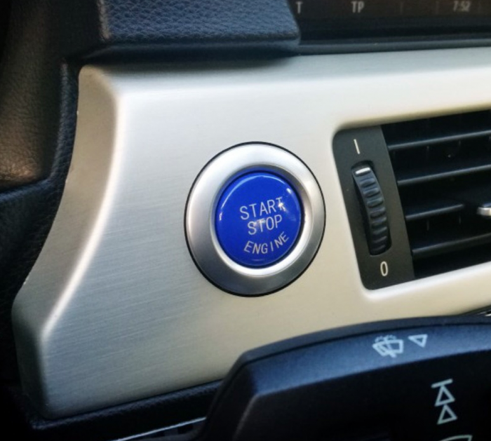 Buton Capac Start Stop Dedicat BMW Integral seria E, Albastru [2]