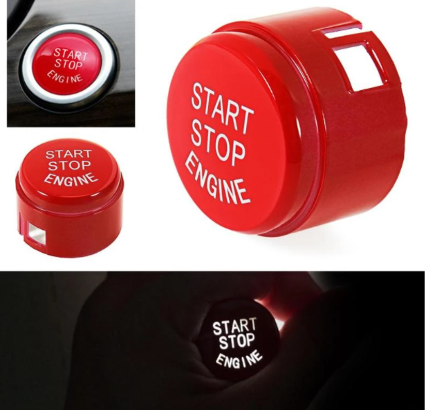 Buton Capac Start Stop Dedicat BMW F01 F02 F06 F07 F10 F11 F13, Rosu [2]