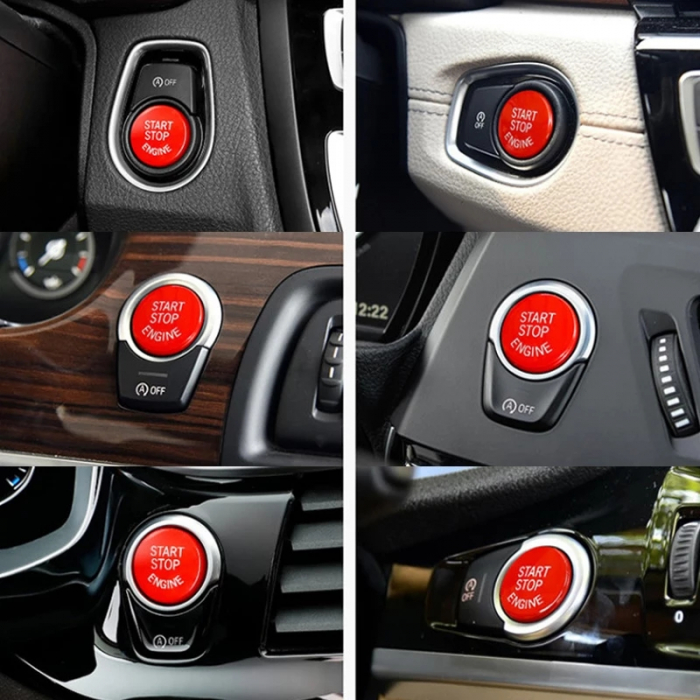 Buton Capac Start Stop Dedicat BMW F07 F10 F11 F15 F16 F30 F31 F32 F34 F36, Rosu [4]