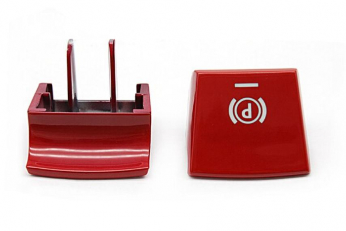 Buton Capac Frana Parcare Parking Dedicat BMW F01 F02 F06 F12 F07 F10 F11 F25 F26, NonFacelift, Rosu [1]