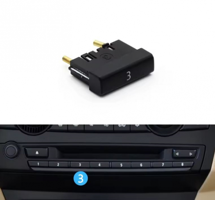 Buton Panou CD Radio Dedicat BMW E70 E71 X5 X6, 3 [2]