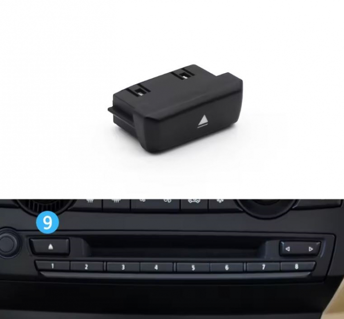 Buton Panou CD Radio Dedicat BMW E70 E71 X5 X6, Eject [2]