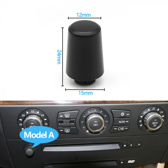 Buton Rotita Consola Radio Dedicat BMW E60 E61 E65 E66, Volum Audio, A [2]