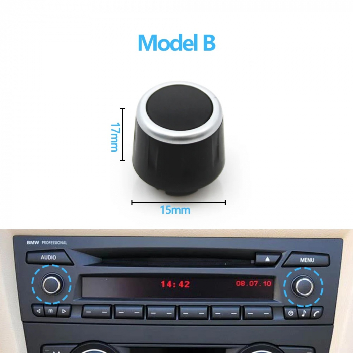 Buton Rotita Consola Radio Dedicat BMW E90 E81 E82 E87 E88, Volum Audio, B [2]