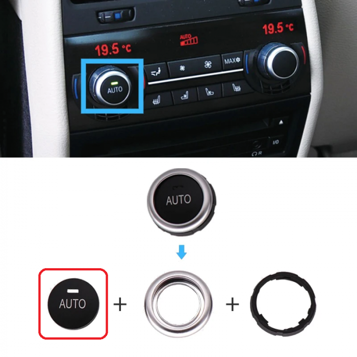 Capac Buton Volum Temperatura Clima BMW F01 F02 F06 F07 F10 F11 F13 F15 F16, cu AUTO [2]