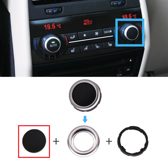 Capac Buton Volum Temperatura Clima BMW F01 F02 F06 F07 F10 F10 F12 F13 F15 F16, fara AUTO [2]