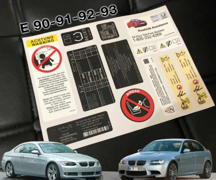 Etichete Tehnice Caroserie E90 E91 E92 E93 [1]