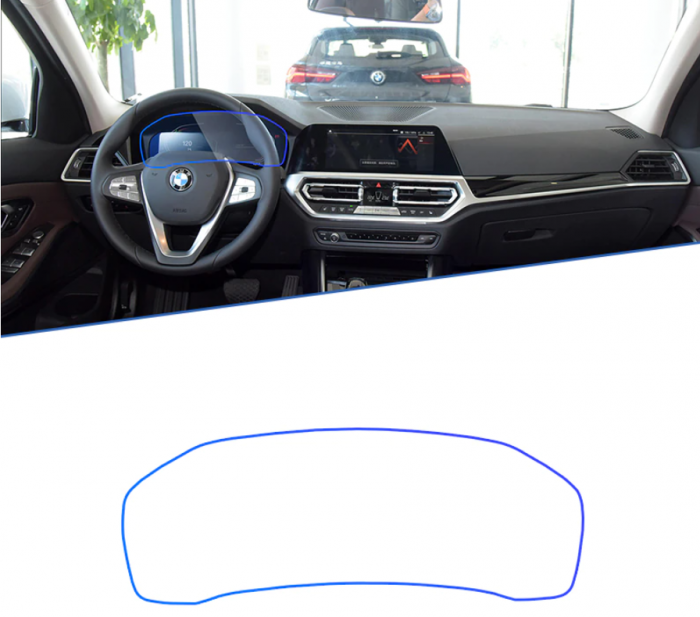 Folie 9H Sticla Ecran Display Vitezometru Turometru fara Camera BMW 3 4 G20 G21 G22 G23 G26, F007 [2]