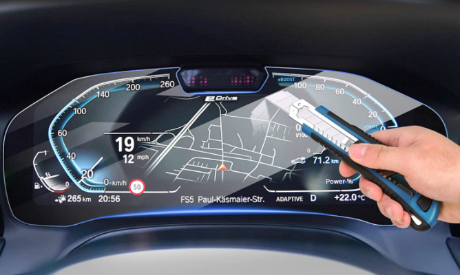 Folie 9H Sticla Ecran Display Vitezometru Turometru cu Camera BMW 5 6GT 7 G11 G12 G30 G31, F013 [5]
