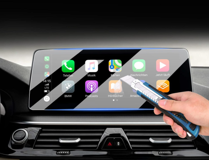 Folie protectie ecran navigatie Dedicat BMW seria 5 6GT G30 G31 G32, 2021-, cod F011 [3]
