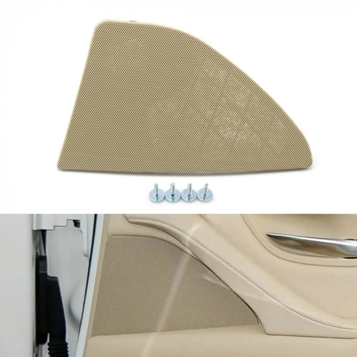 Grila Sita Capac Difuzor Boxa Usa Portiera Dedicat BMW Seria 5 F10 F11, Spate, Dreapta, Bej [2]