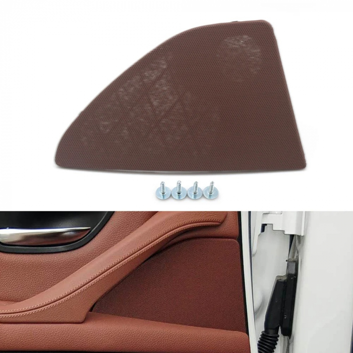 Grila Sita Capac Difuzor Boxa Usa Portiera Dedicat BMW Seria 5 F10 F11, Spate, Stanga, Maro [2]