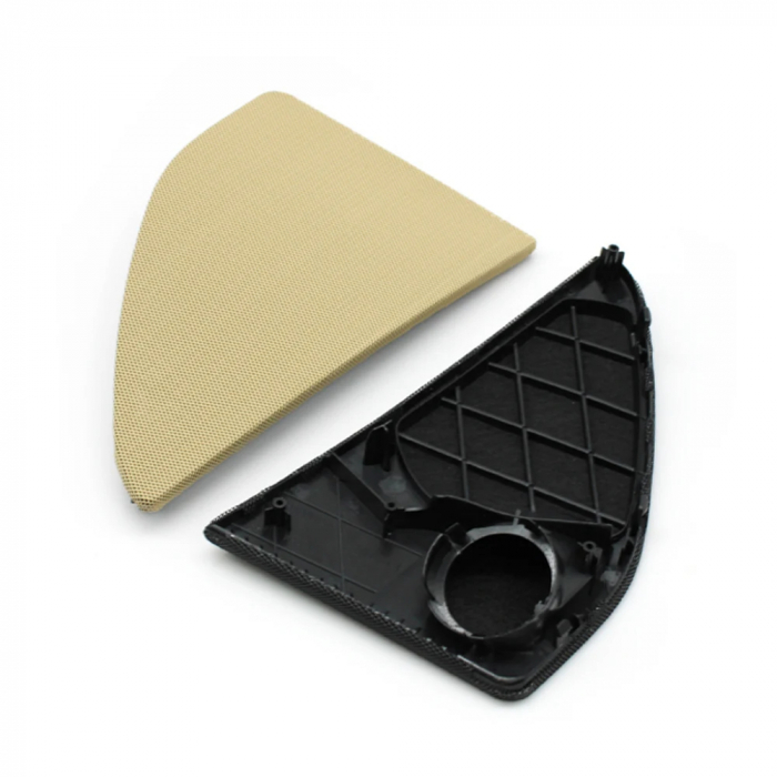 Grila Sita Capac Difuzor Boxa Usa Portiera Dedicat BMW Seria 5 F10 F11, Spate, Stanga, Bej [3]