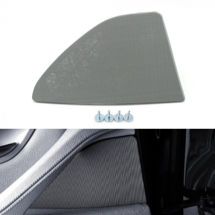 Grila Sita Capac Difuzor Boxa Usa Portiera Dedicat BMW Seria 5 F10 F11, Spate, Stanga, Gri [2]