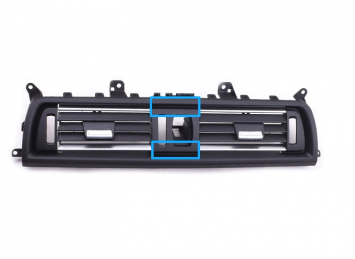 Grila Ventilatie Aer Dedicat BMW Seria 5 F10 F11, Central, cu insertii semi-crom [1]