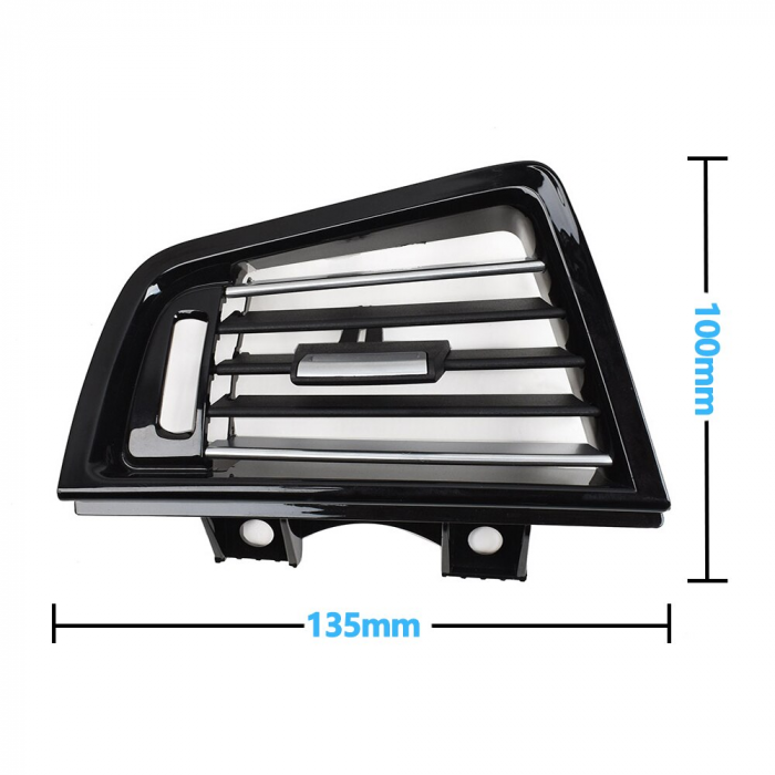 Grila Ventilatie Aer Dedicat BMW Seria 5 F10 F11, Stanga, Piano Black [2]