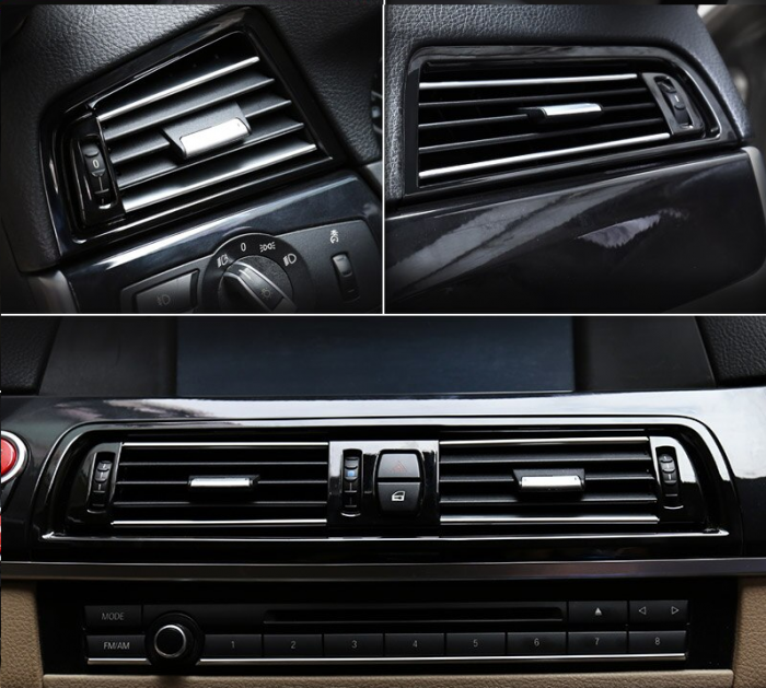 Set 3 Grile Ventilatie Aer Dedicat BMW Seria 5 F10 F11, Piano Black [2]
