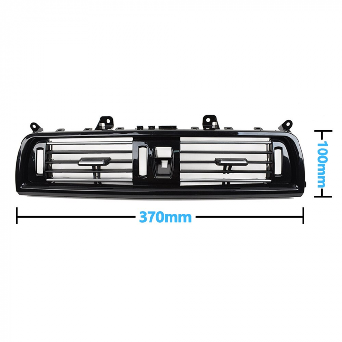 Grila Ventilatie Aer Dedicat BMW Seria 5 F10 F11, Central, Piano Black [2]