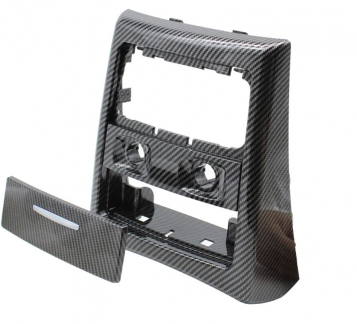 Trim Ornament Rama Grila Ventilatie Aer Dedicat BMW Seria 3 E90 E91, Climatronic, cu scrumiera, Negru Carbon [1]