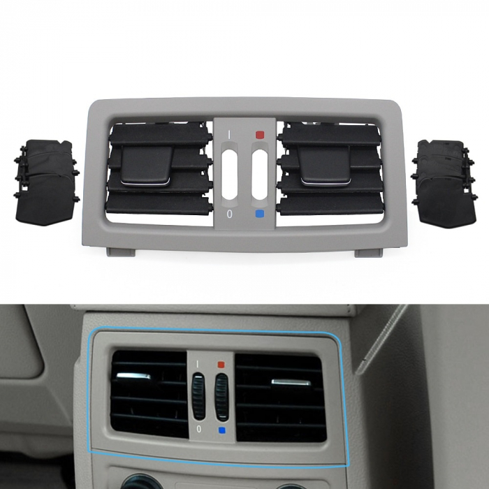 Grile Ventilatie Aer Dedicat BMW Seria 5 E60 E61, Central-Spate, Gri [2]