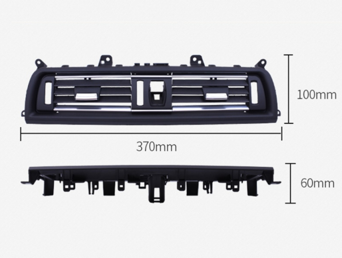 Grila Ventilatie Aer Dedicat BMW Seria 5 F10 F11, Central, cu insertii crom [2]
