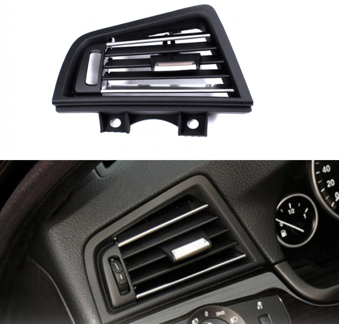Grila Ventilatie Aer Dedicat BMW Seria 5 F10 F11, Stanga, cu insertii crom [2]