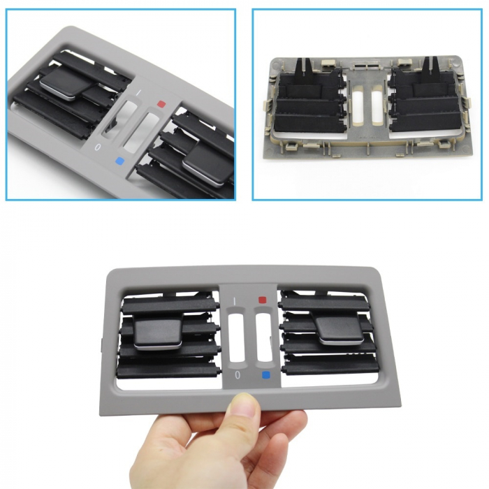 Grila Ventilatie Aer Dedicat BMW Seria 3 E90 E91, Central-Spate, Gri [2]