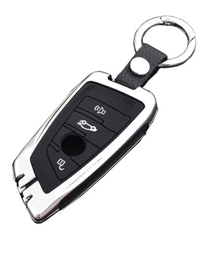 Husa Breloc Protectie Cheie Telecomanda BMW F15 F16 G01 G02 G05 G06 G07 G20 G21 G22 G30 G31, Argintiu [1]