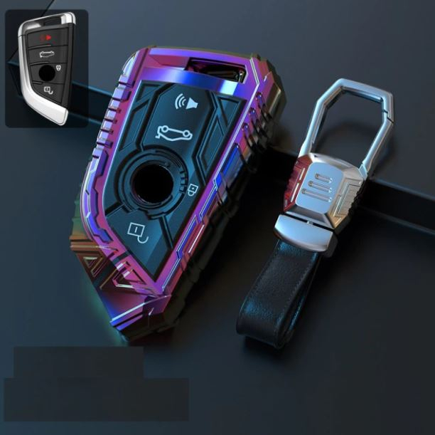 Husa Breloc Protectie Cheie Telecomanda Butoane BMW F15 F16 G01 G02 G05 G06 G07 G20 G21 G22 G30 G31, Mov [2]