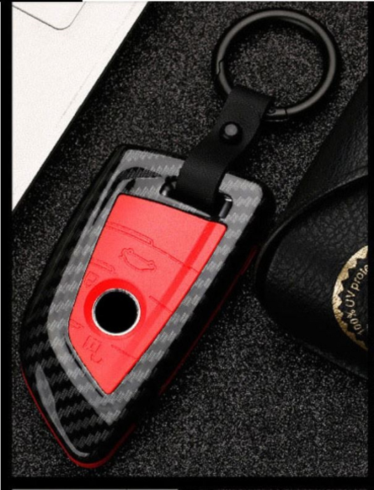 Husa Breloc Protectie Cheie Telecomanda Butoane BMW F15 F16 G01 G02 G20 G30 G31, Negru carbon [2]