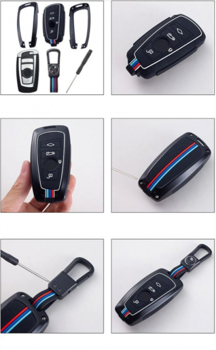 Husa Breloc Protectie Cheie Telecomanda Dedicat BMW F01 F06 F10 F11 F13 F25 F30 F31 F32 F34, Rosu [7]